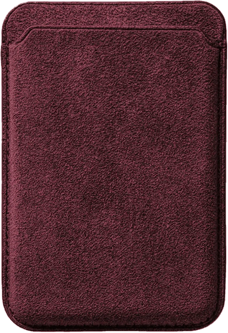 Wine Red Alcantara cardholder